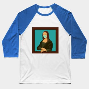 Mona Lisa with mask Baseball T-Shirt